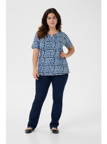 KAFFE curve T-shirt KCmella Regular fit in Black/Blue Graphic Dot