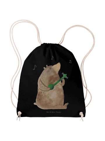 Mr. & Mrs. Panda gymnastiktasche Bär Gitarre ohne Spruch in Schwarz