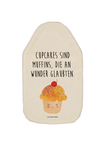 Mr. & Mrs. Panda Wärmflasche Cupcake mit Spruch in Weiß