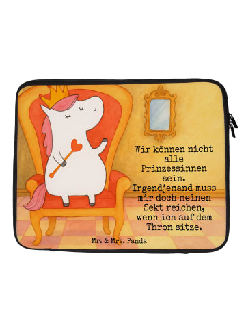 Mr. & Mrs. Panda Laptop Tasche Einhorn Prinzessin Design mit Spruch in Weiß