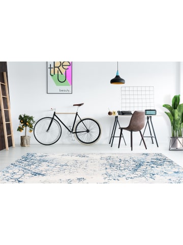 Arte Espina Kurzflor Teppich Galaxy 725 in creme - blau - rechteckig