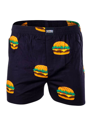 Happy Shorts Web-Boxershorts 3er Pack in Burger/Pizza/Bier