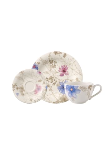 Villeroy & Boch 18er Set Kaffeeservice Mariefleur Gris Basic in bunt