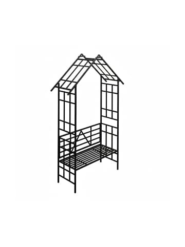 Rosenbogen in Schwarz – (B)150 x (H)247 x (T)43 cm
