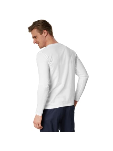 tectake Einfarbiges Langarm-Shirt für Männer, weiß