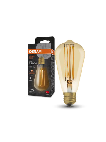Osram OSRAM Dimmbare LED-Lampen, Vintage-Edition, 40 Watts Ersatz, E27, ST64-Shape,