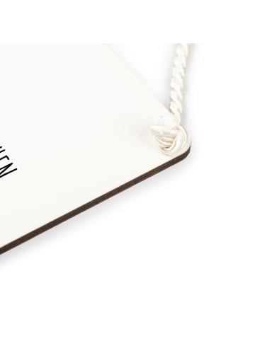 Mr. & Mrs. Panda holzbild Pinguin Diät mit Spruch in Weiß