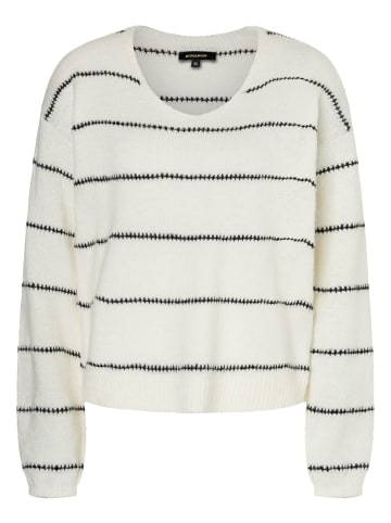 More & More Streifenpullover in knitted stripes offwhite black
