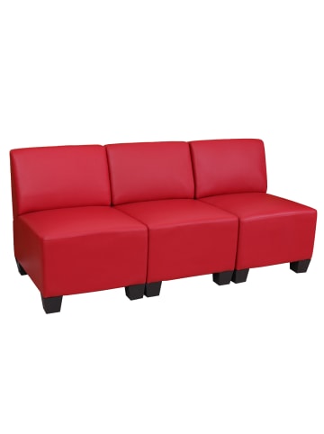 MCW Modular 3-Sitzer Sofa Moncalieri, Rot, ohne Armlehnen