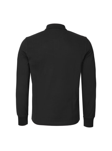 Gant Langarm-Poloshirt Reg Shield LS Pique Rugger in schwarz