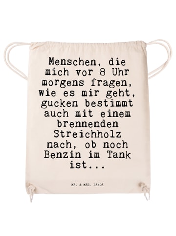 Mr. & Mrs. Panda Sportbeutel Menschen, die mich vor... mit Spruch in Creme