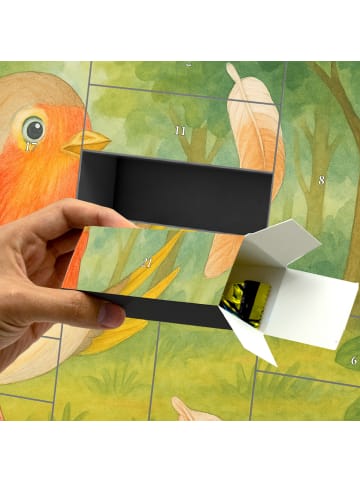 Mr. & Mrs. Panda Adventskalender Rotkehlchen Federn Design ohne ... in Weiß