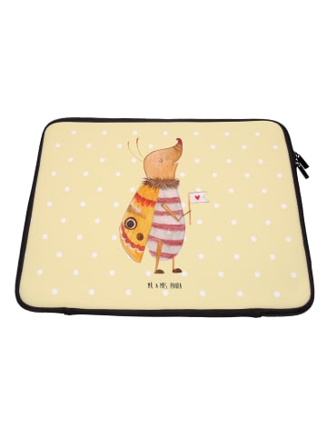 Mr. & Mrs. Panda Laptop Tasche Nachtfalter Fähnchen ohne Spruch in Gelb Pastell