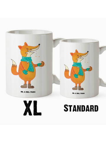 Mr. & Mrs. Panda XL Tasse Fuchs Keks ohne Spruch in Weiß