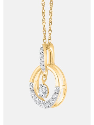 Diamant Exquis Halskette aus 585 Gelbgold mit Diamant