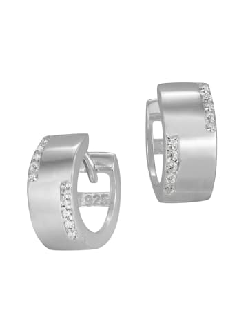 SilberDream 925er Sterling Silber, glanz Damen Creolen Ohrring ca. 13mm