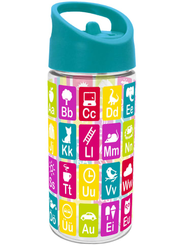 Geda Labels Trinkflasche Anlauttabelle in Türkis - 450ml