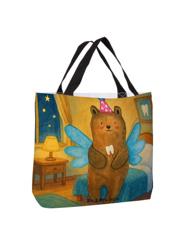 Mr. & Mrs. Panda Tote Bag Bär Zahnfee Design ohne Spruch in Weiß