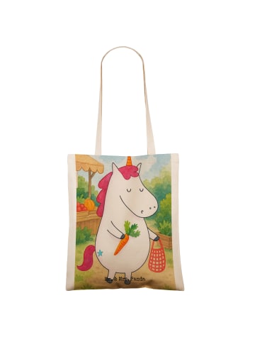 Mr. & Mrs. Panda Tote Bag Einhorn Vegan Design ohne Spruch in Weiß