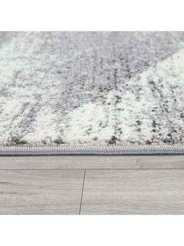 KADIMA DESIGN Teppich Kurzflor Farbverlauf Wohnzimmer schmutzabweisend in Grau