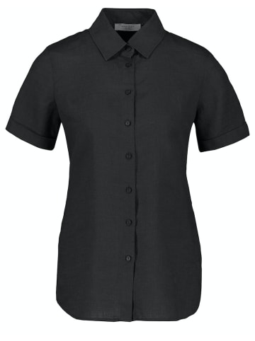 Gerry Weber Kurzarmbluse aus Leinen in Schwarz