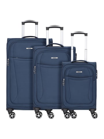 Nowi Edinburgh 4 Rollen Kofferset 3-teilig navy