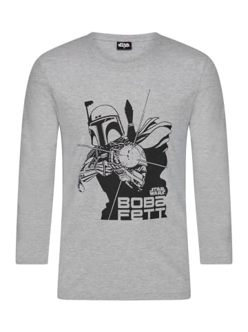 Star Wars Langarmshirt Star Wars Boba Fett Longsleeve in Grau