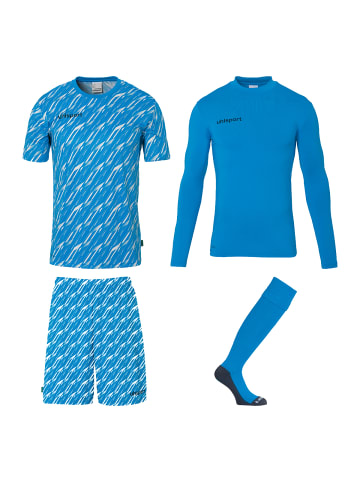 uhlsport  Torwart-Sets Progressive Kids in cyan/weiß