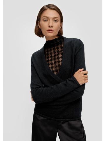 s.Oliver BLACK LABEL Strickpullover langarm in Schwarz