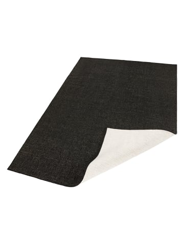 NORTHRUGS In- & Outdoor Wendeteppich Uni Miami Schwarz Creme
