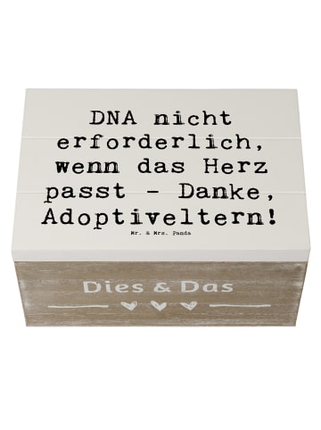 Mr. & Mrs. Panda Aufbewahrungsbox Spruch Liebe Adoptiveltern mit... in Weiß