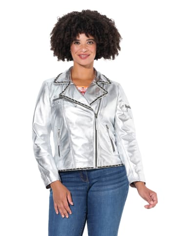 Angel of Style Lederjacke in silber