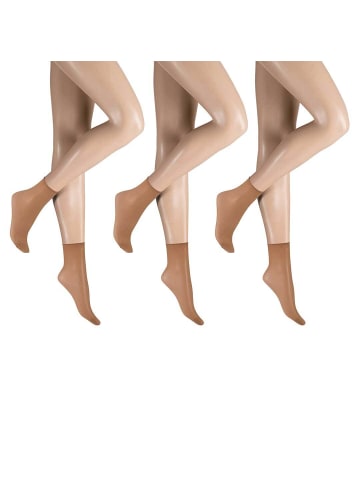 Hudson Socken Simply 20 3-Pack Rollrand in Make-up