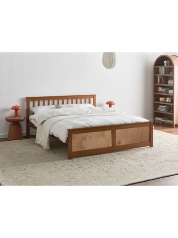 Beliani Doppelbett OLENDON in Braun - (W) 169 x (H) 82 x (L) 206 cm