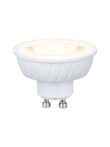 paulmann Standard 230V LED Reflektor GU10 Flat 37mm 550lm 4,9W 2700K  Signalweiß E