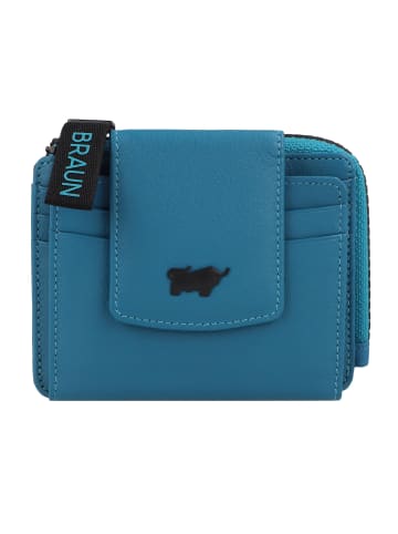 Braun Büffel Capri Kreditkartenetui RFID Schutz Leder 11 cm in ocean