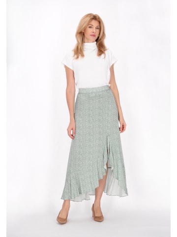 Usha Women Skirt in turquoise white