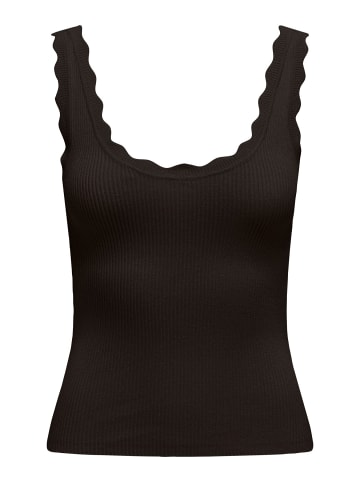JDY Tanktop 'Nanna Scallop' in Braun