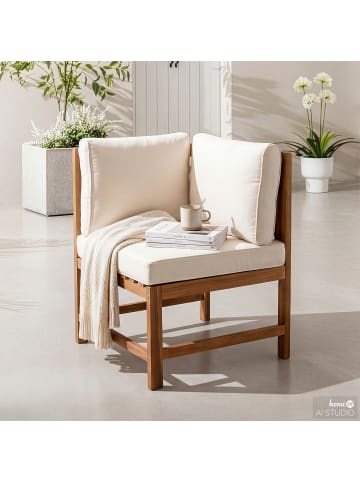 home24 Diningeckelement Bayton in Beige / Braun