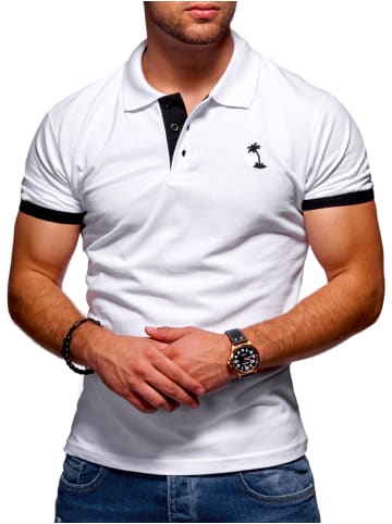 Style Division Poloshirt - SDLOSANG in Weiß-Schwarz