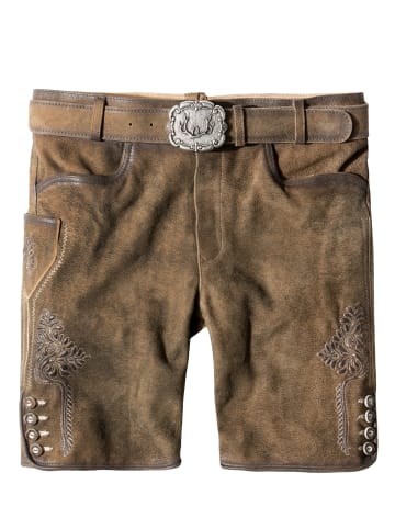 Stockerpoint Lederhose "Corbi 4" in havanna gespeckt