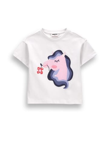 MOKIDA Baumwoll-t-shirt mit kurzen Ärmeln in weiß