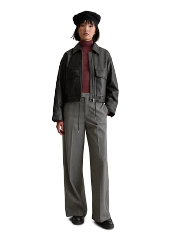 Marc O'Polo DENIM Lederjacke im Barn-Stil regular in Schwarz