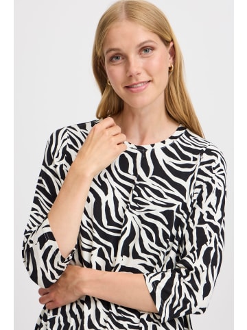 Fransa FRFLORA TEE 3 regular fit in Black Birch AOP AO24 02C