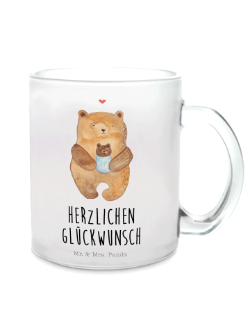 Mr. & Mrs. Panda Pott Bär Baby mit Spruch in Transparent