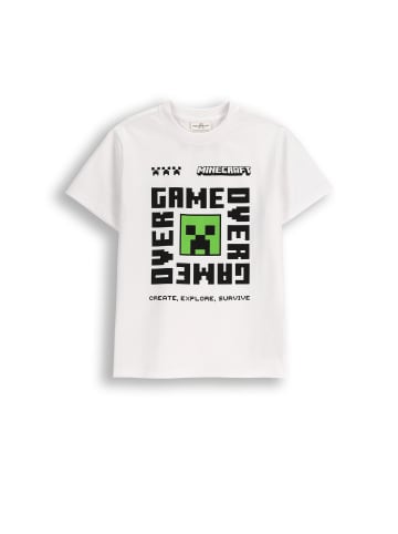 Coccodrillo T-Shirt mit kurzem Ärmel MINECRAFT in weiß