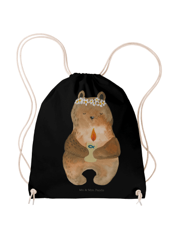 Mr. & Mrs. Panda Sportbeutel Bär Kommunion ohne Spruch in Schwarz