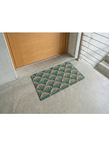 Beliani Fußmatte TATALIK in Grün/Beige - (W) 40 x (L) 60 cm