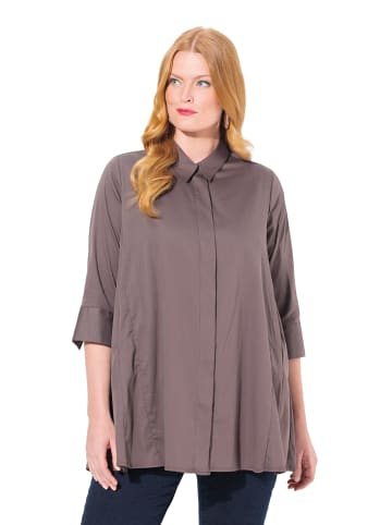 Ulla Popken Hemdbluse in dunkles oliv
