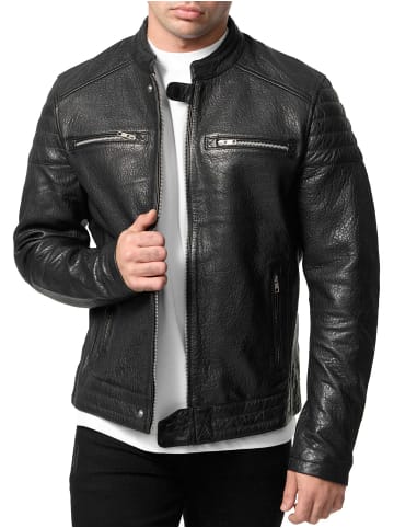 Tazzio Lederjacke "A803" - in Schwarz